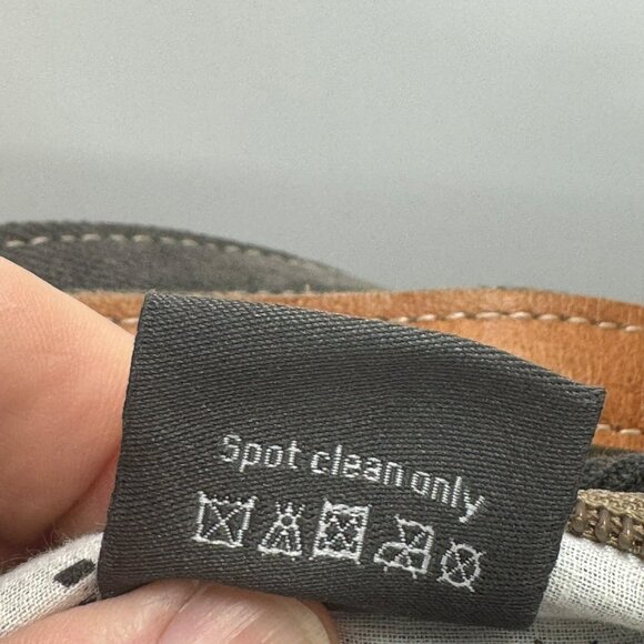 Myra Bag Multi-Colored Canvas Cowhide Leather Backpack Purse W/Adjustable Straps - Picture 8 of 10